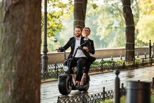 people enjoying electric recumbent trike